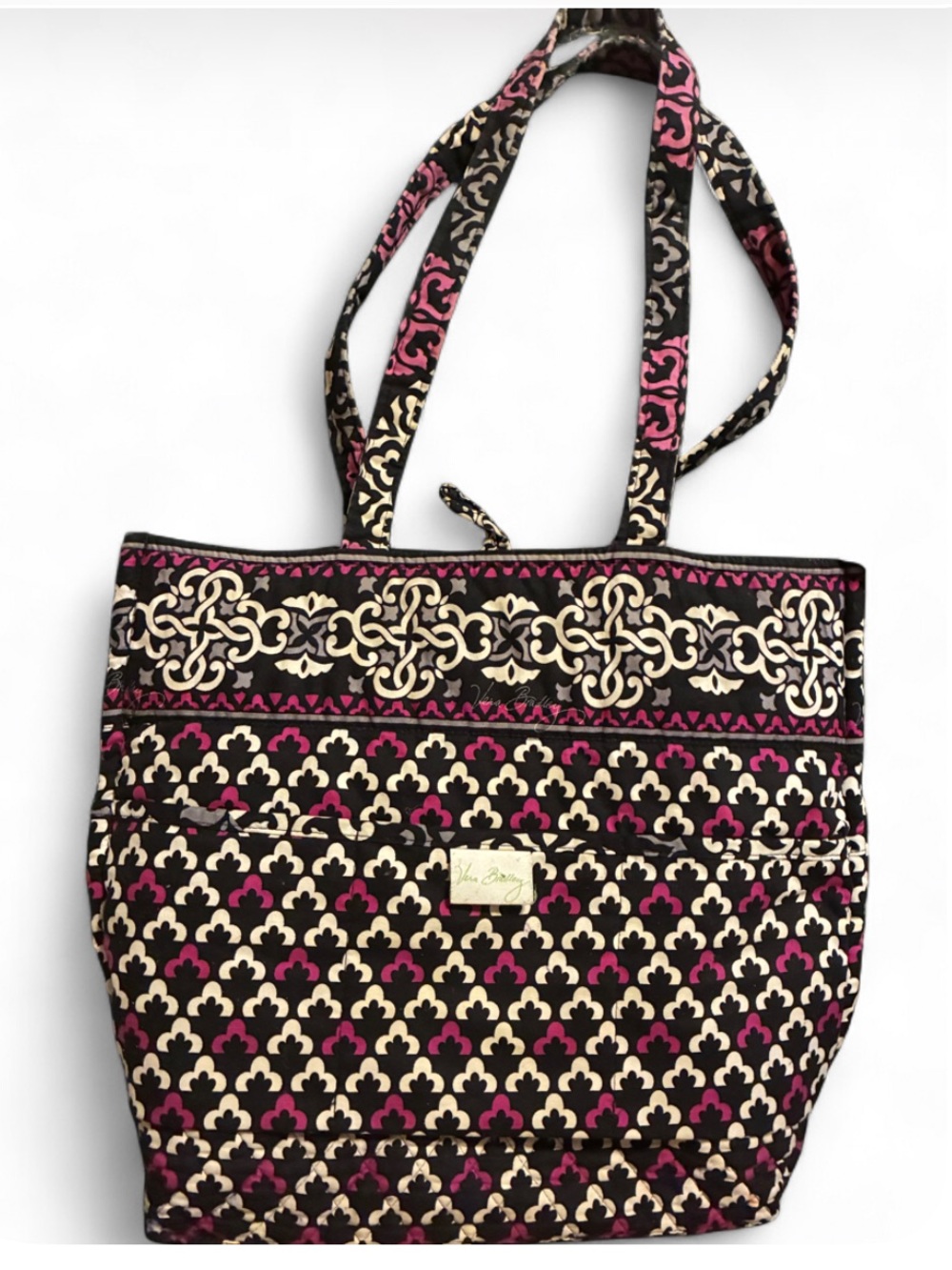 Vera Bradley Purse 💜 Elaborate Designs in fuchsia, gray, and white
